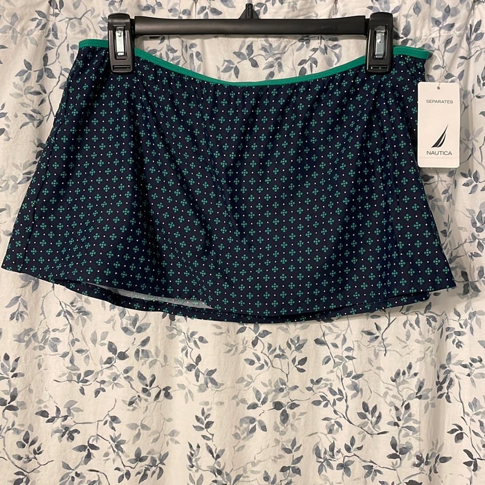 Nautica Skirted Swim Bottoms Size 12 NWT